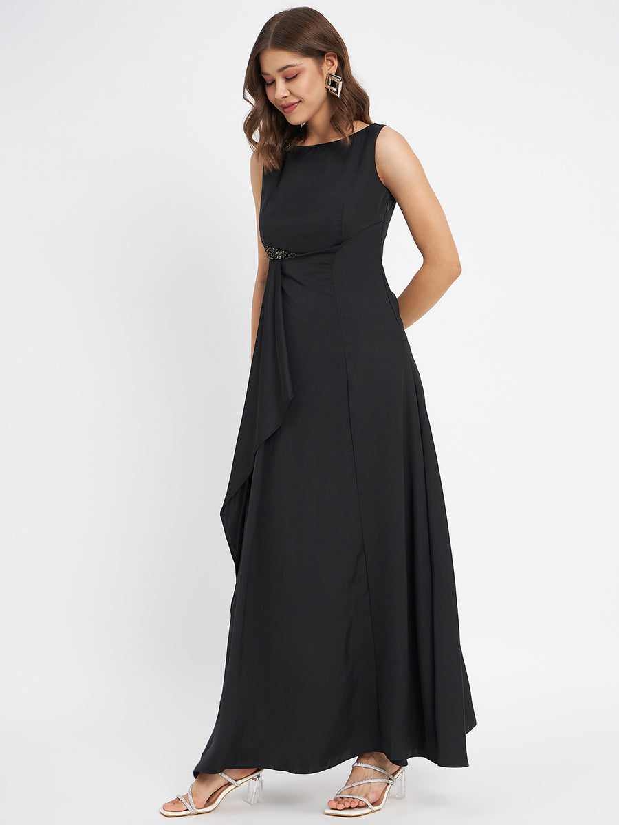 Black Shimmer Evening Column Dress (3095398) | Truworths